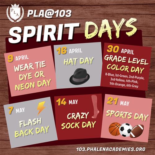    PLA 103 Spirit Day 